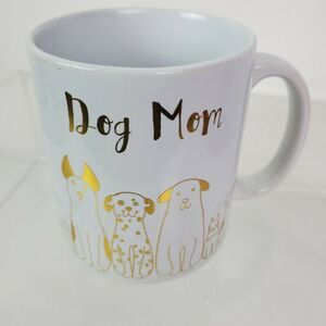 Dog Mom Gold White Coffee Mug Gift For Dog Mom‎ Dog Lover Puppy